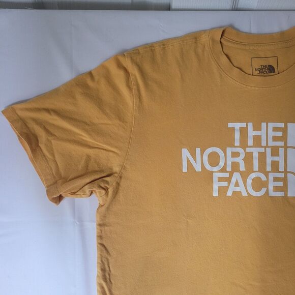 The North Face Half Dome T-Shirt L Yellow Graphic Logo Outdoor Casual Tee - Picture 8 of 8